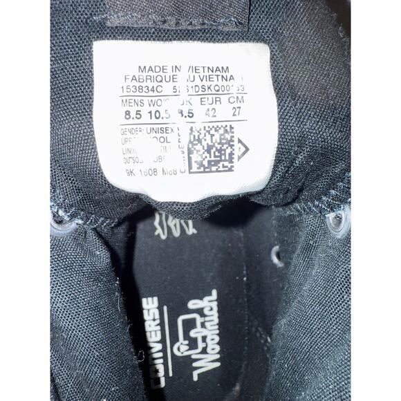 CONVERSE WOOLRICH X CHUCK TAYLOR All Star High Top sneakers - size 8.5M/ 10.5W - Picture 10 of 10